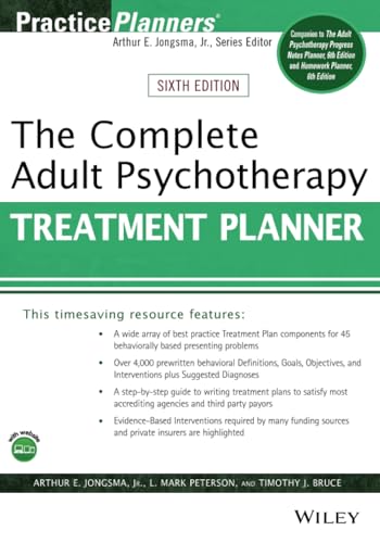 The Complete Adult Psychotherapy Treatment Planner (PracticePlanners) 6th Edition